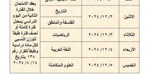 ننشر مقترح جداول امتحانات شهر نوفمبر 2024 محافظة القاهرة - عرب فايف