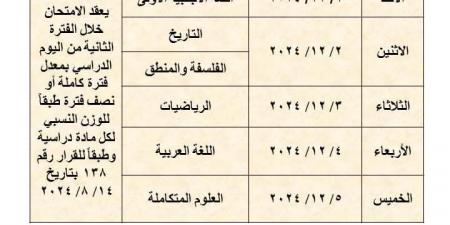 ننشر مقترح جداول امتحانات شهر نوفمبر 2024 محافظة القاهرة - عرب فايف