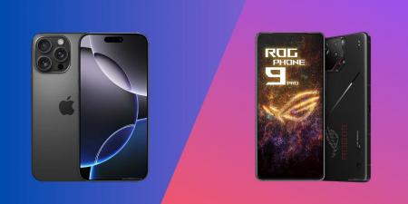 مقارنة بين هاتفي ROG Phone 9 Pro و iPhone 16 Pro Max - عرب فايف