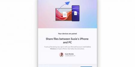 بعد سنوات.. مايكروسوفت تختبر مشاركة الملفات بين ويندوز وهواتف آيفون - عرب فايف