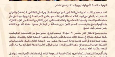 مجمع الملك سلمان العالمي للغة العربية يختتم مشاركته في الاحتفال بـ اليوم العالمي للغة العربية - عرب فايف