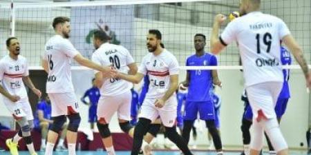 الزمالك يهزم الطيران 3 - 1 فى الدور الثانى بدورى الكرة الطائرة رجال - عرب فايف