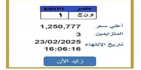 سعرها تخطي مليون جنيه.. التزايد يشتعل على لوحة سيارة مميزة «اعرف الخطوات» - عرب فايف