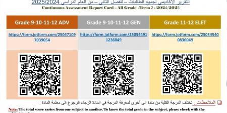 مدارس: نتائج الطلاب في التقويم الأول للفصل الثاني عبر "الباركود" - عرب فايف
