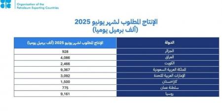 بالأرقام.. المملكة و7 دول من "أوبك بلس" تقرر زيادة إنتاج النفط - عرب فايف