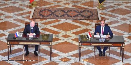 التلفزيون المصرى: الرئيس السيسي سيعقد اليوم مباحثات مع نظيره الروسي بوتين - عرب فايف
