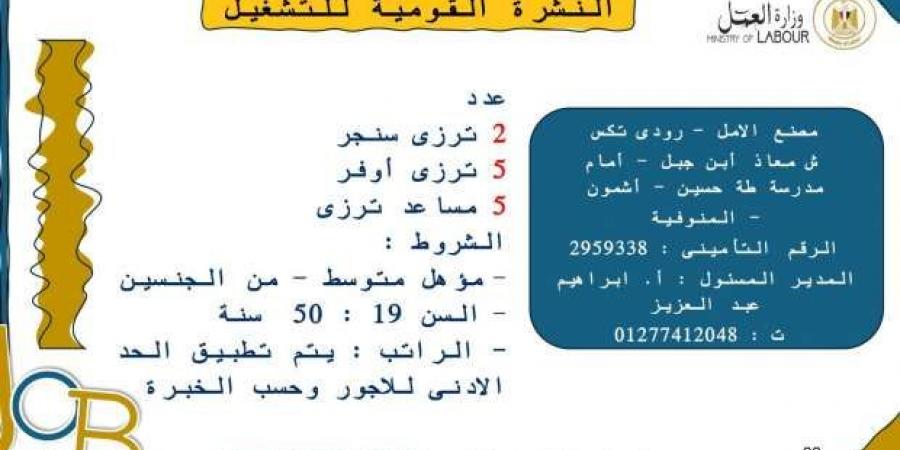 «فرص عمل في ديسمبر».. كيفية التقديم على 4599 وظيفة شاغرة - عرب فايف