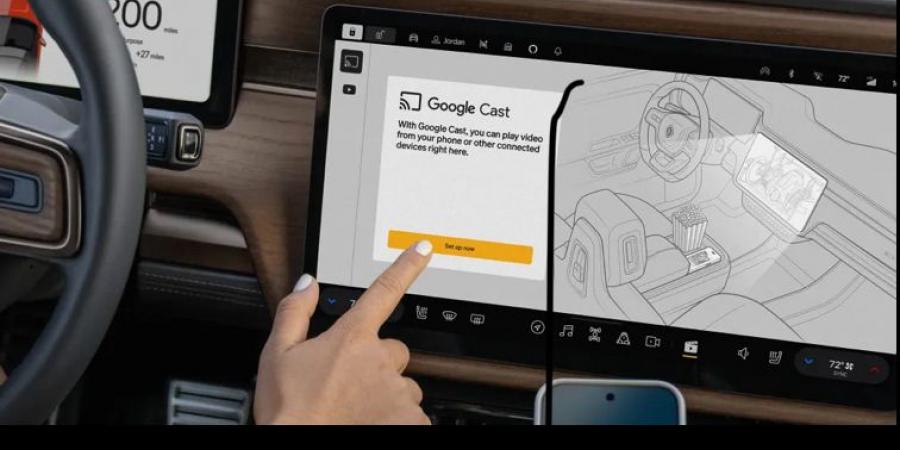 تحديث جديد يجلب Google Cast وYouTube إلى سيارات Rivian الكهربائية - عرب فايف