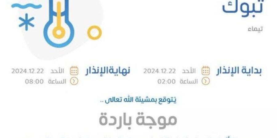 "الأرصاد": موجة باردة وتكون الصقيع على منطقة تبوك - عرب فايف