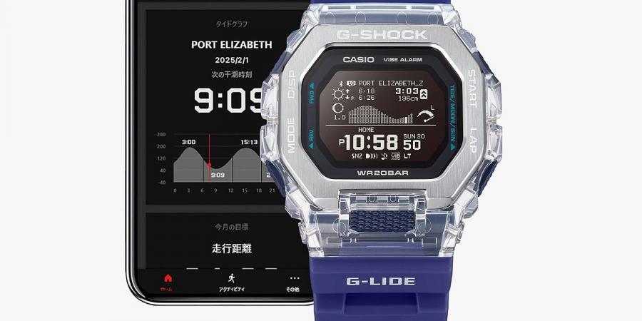 Casio تُطلق ساعتي G-Shock G-Lide GBX-100S بتصميم شفاف في اليابان - عرب فايف