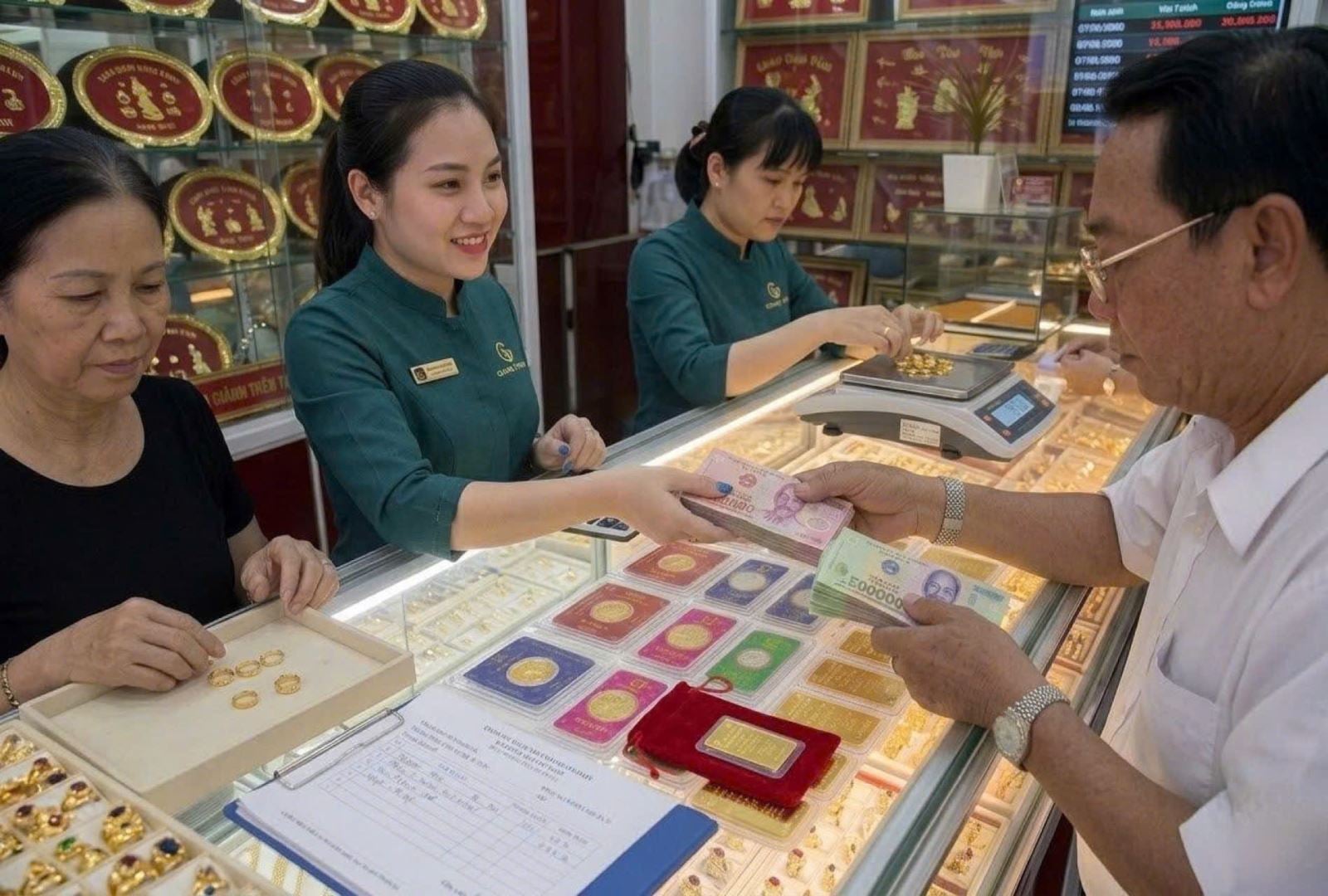 ارتفاع سعر الذهب بأكثر من مليون دونغ فيتنامي للأونصة بعد تراجع حاد