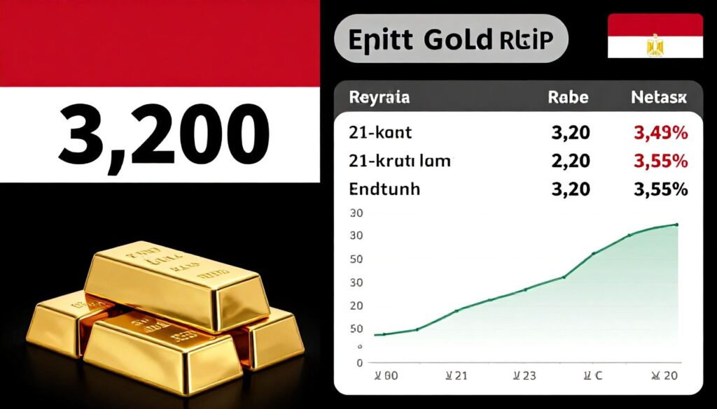 ارتفاع سعر جرام الذهب عيار 21 في مصر اليوم إلى 3200 جنيه