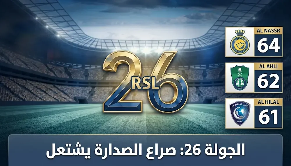 صراع قوي بين النصر والأهلي والهلال يشعل منافسات الجولة 26 من دوري روشن السعودي 2026