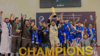 نادي فيد يتوج بطلاً لدوري كرة قدم الصالات تحت 20 عاماً في السعودية